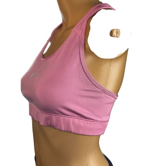 Nike PRO Womens Racerback Sports Bra Size M Pink Pilates Princess Athlete - Picture 3 of 5